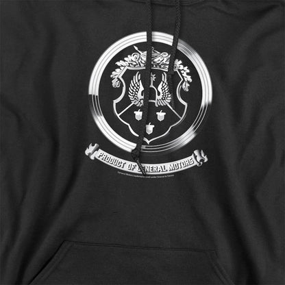 Black - Side - Oldsmobile Unisex Adult 1930s Crest Hoodie