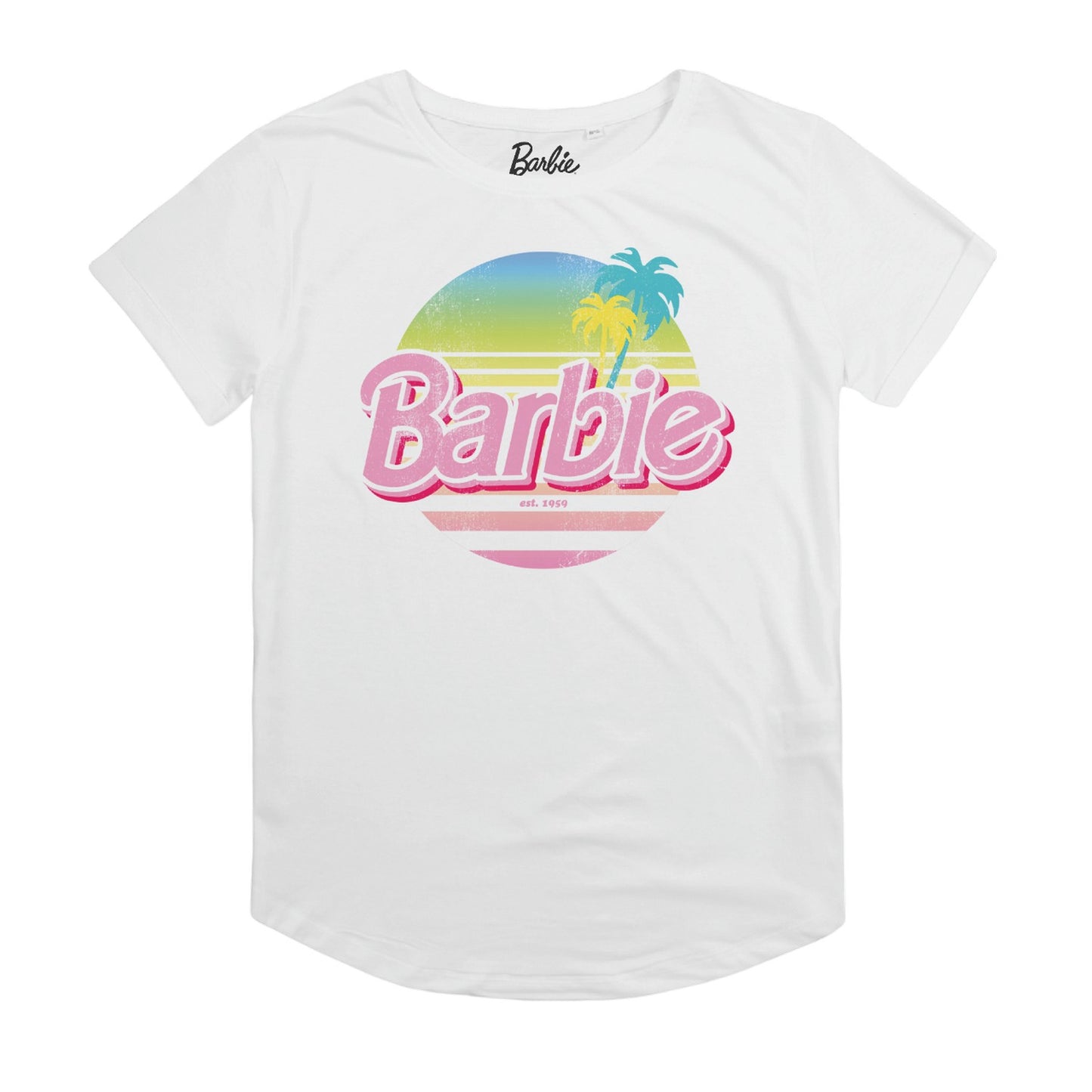 White - Front - Barbie Womens-Ladies Vacay T-Shirt