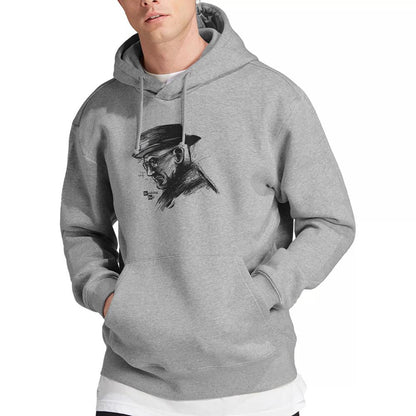 Athletic - Back - Breaking Bad Unisex Adult Heisenberg Sketch Heather Hoodie