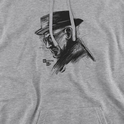 Athletic - Side - Breaking Bad Unisex Adult Heisenberg Sketch Heather Hoodie