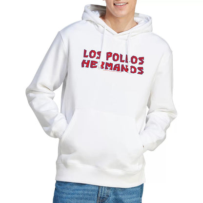 White - Back - Breaking Bad Unisex Adult Los Pollos Hermanos Logo Hoodie