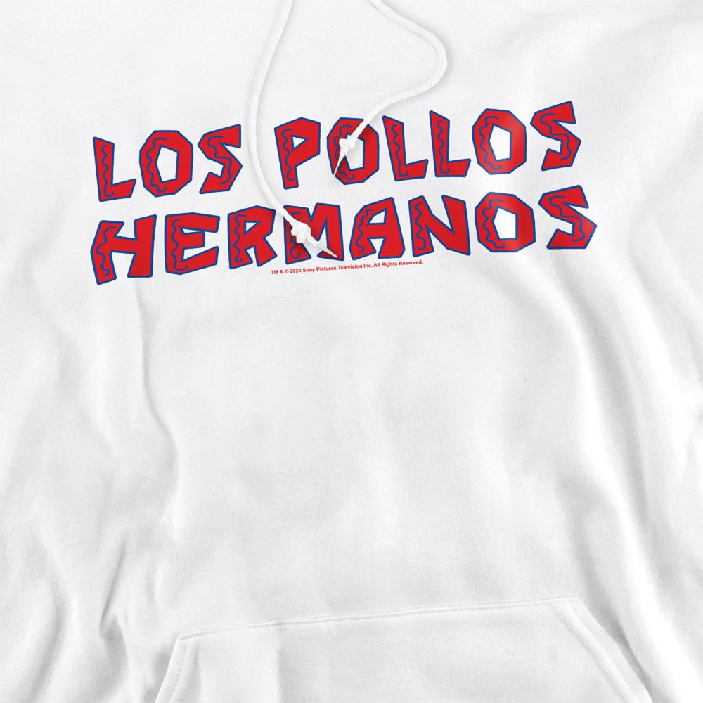 White - Side - Breaking Bad Unisex Adult Los Pollos Hermanos Logo Hoodie