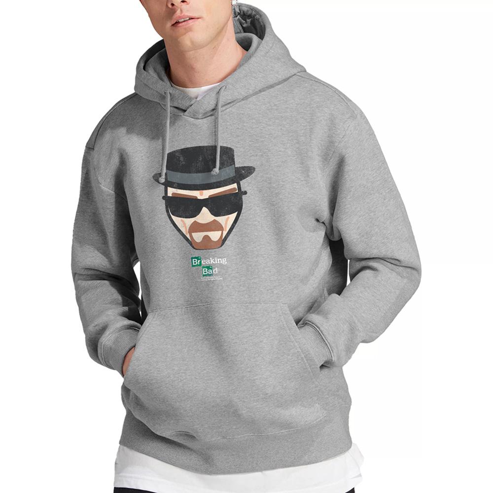 Athletic - Back - Breaking Bad Unisex Adult Heisenberg Face Heather Hoodie