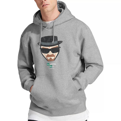 Athletic - Back - Breaking Bad Unisex Adult Heisenberg Face Heather Hoodie