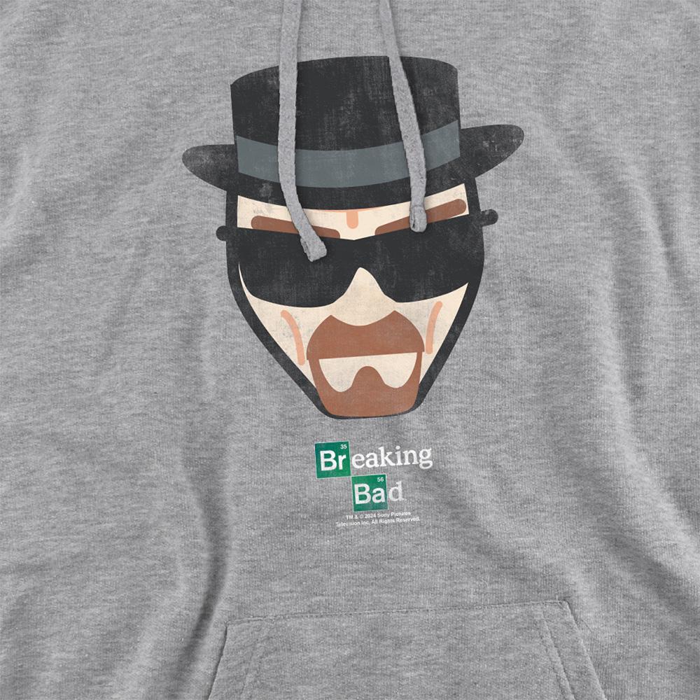 Athletic - Side - Breaking Bad Unisex Adult Heisenberg Face Heather Hoodie