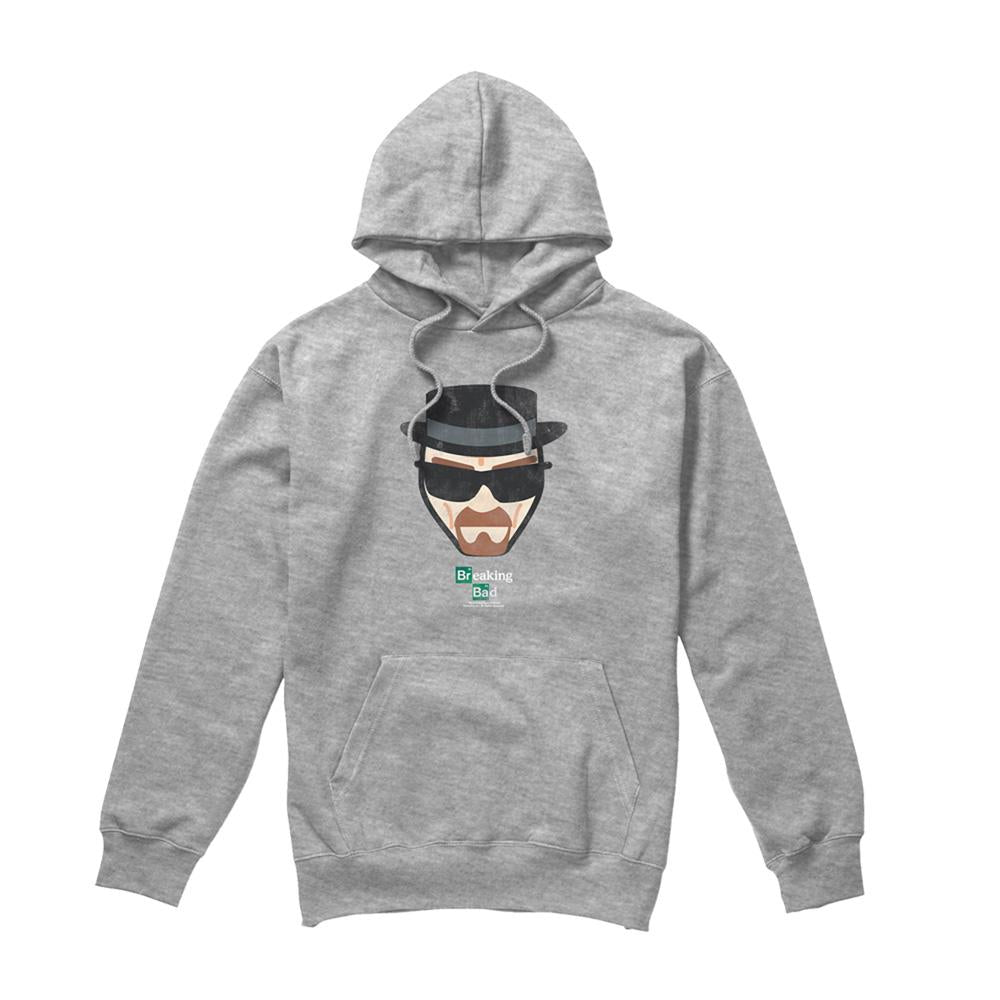 Athletic - Front - Breaking Bad Unisex Adult Heisenberg Face Heather Hoodie