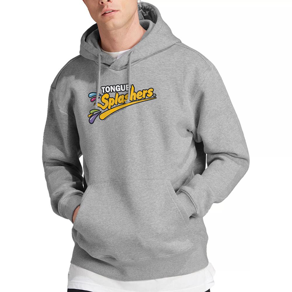 Athletic - Back - Dubble Bubble Unisex Adult Tongue Splashers Logo Heather Hoodie