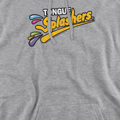 Athletic - Side - Dubble Bubble Unisex Adult Tongue Splashers Logo Heather Hoodie