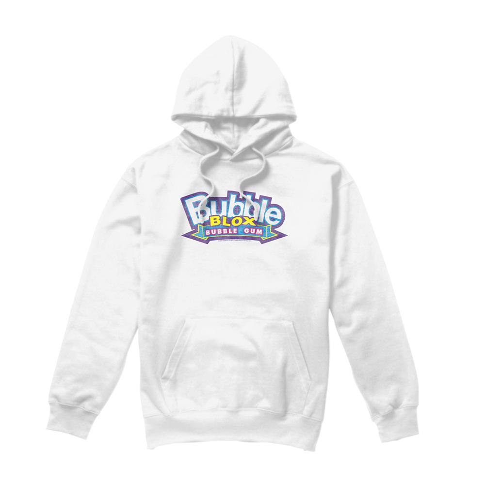 White - Front - Dubble Bubble Unisex Adult Blox Hoodie