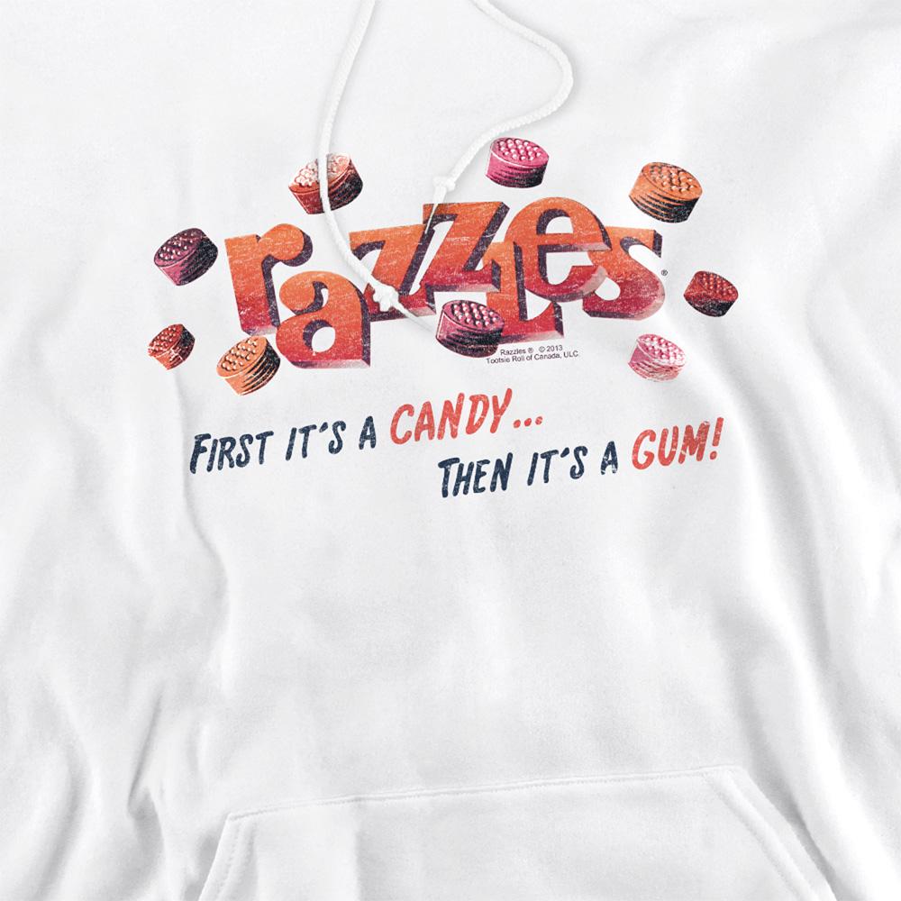 White - Side - Dubble Bubble Unisex Adult A Gum And A Candy Hoodie