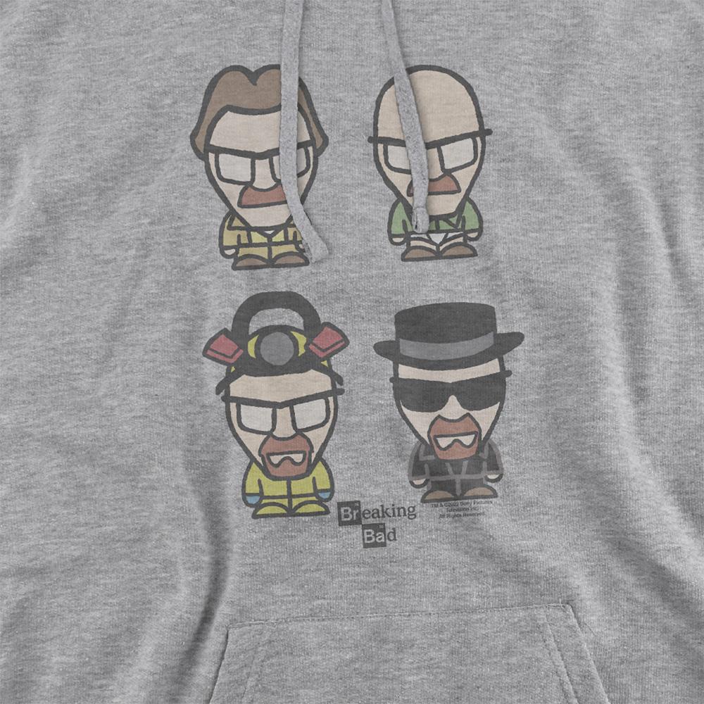 Athletic - Side - Breaking Bad Unisex Adult Faces Of Walt Heather Hoodie