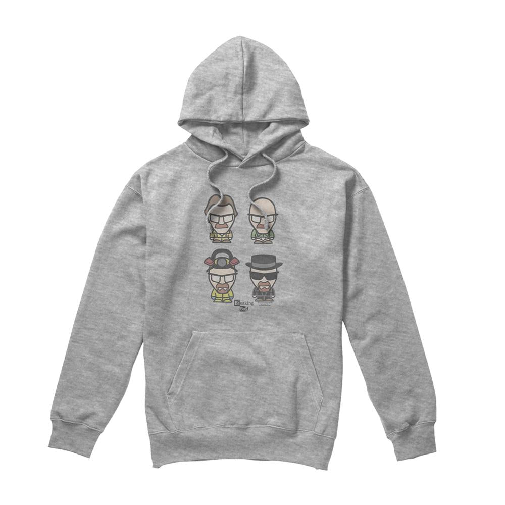 Athletic - Front - Breaking Bad Unisex Adult Faces Of Walt Heather Hoodie