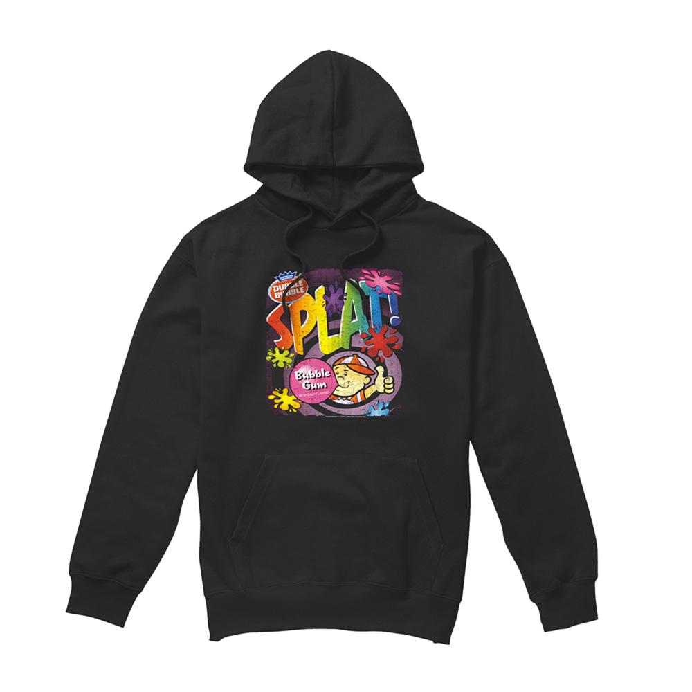 Black - Front - Dubble Bubble Unisex Adult Splat Gum Hoodie