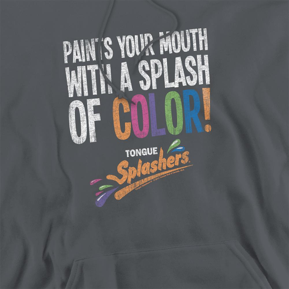 Charcoal - Side - Dubble Bubble Unisex Adult Paints Your Mouth Hoodie