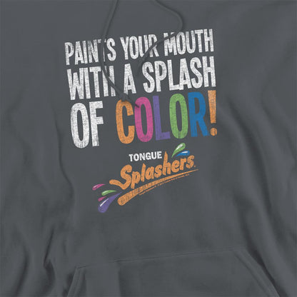 Charcoal - Side - Dubble Bubble Unisex Adult Paints Your Mouth Hoodie