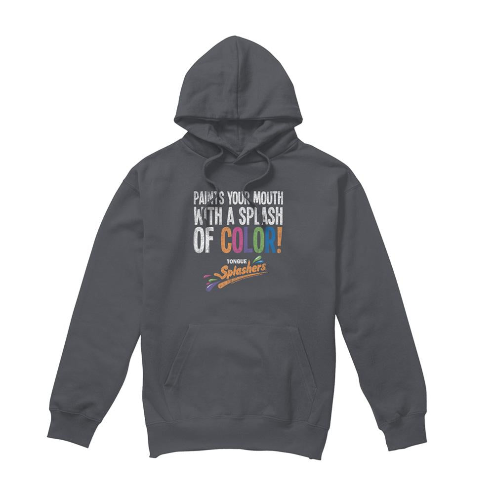 Charcoal - Front - Dubble Bubble Unisex Adult Paints Your Mouth Hoodie