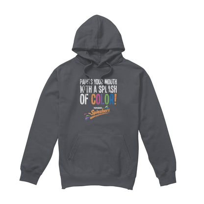 Charcoal - Front - Dubble Bubble Unisex Adult Paints Your Mouth Hoodie