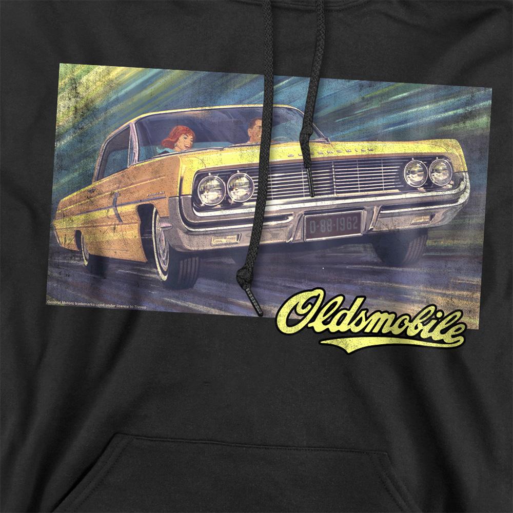 Black - Side - Oldsmobile Unisex Adult Coupe Painting Hoodie