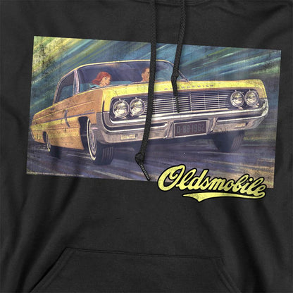 Black - Side - Oldsmobile Unisex Adult Coupe Painting Hoodie