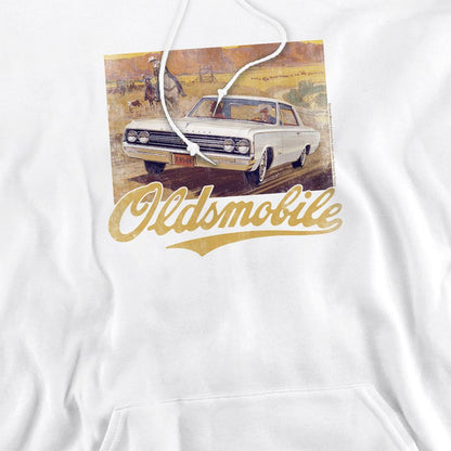 White - Side - Oldsmobile Unisex Adult Western Hoodie