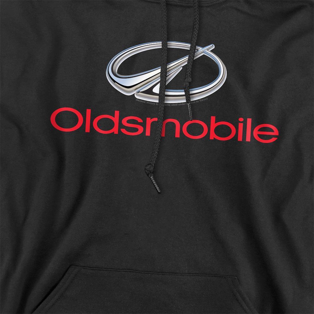 Black - Side - Oldsmobile Unisex Adult Logo Modern Hoodie