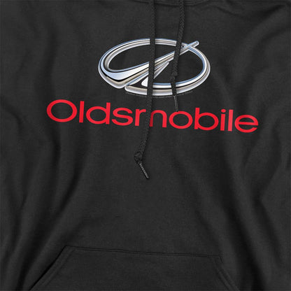 Black - Side - Oldsmobile Unisex Adult Logo Modern Hoodie