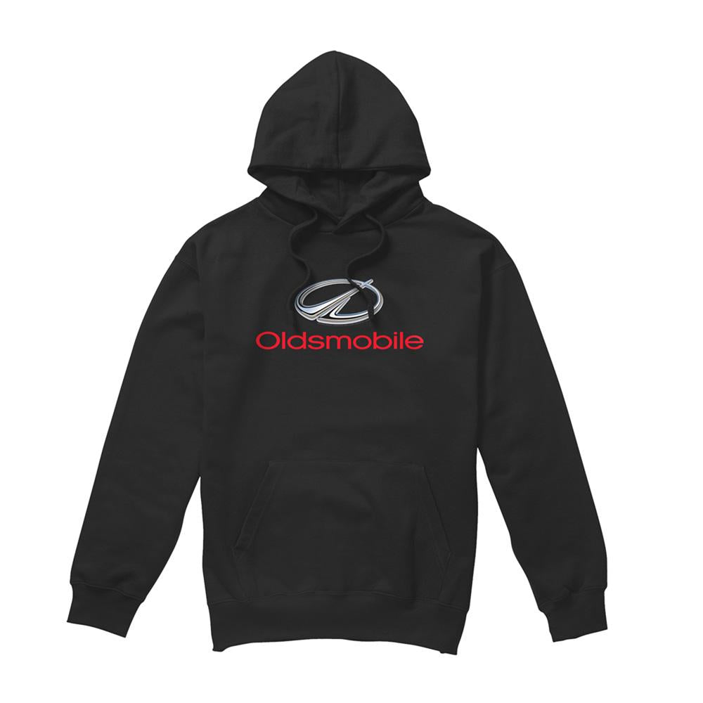 Black - Front - Oldsmobile Unisex Adult Logo Modern Hoodie