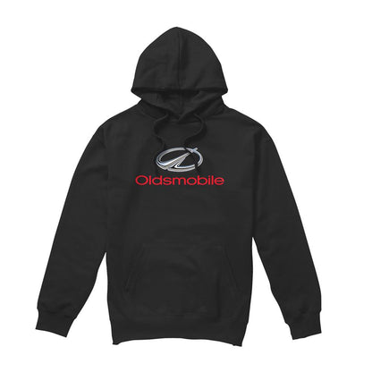 Black - Front - Oldsmobile Unisex Adult Logo Modern Hoodie