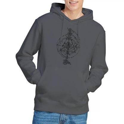Charcoal - Back - Dark Crystal Unisex Adult Dream Spiral Hoodie