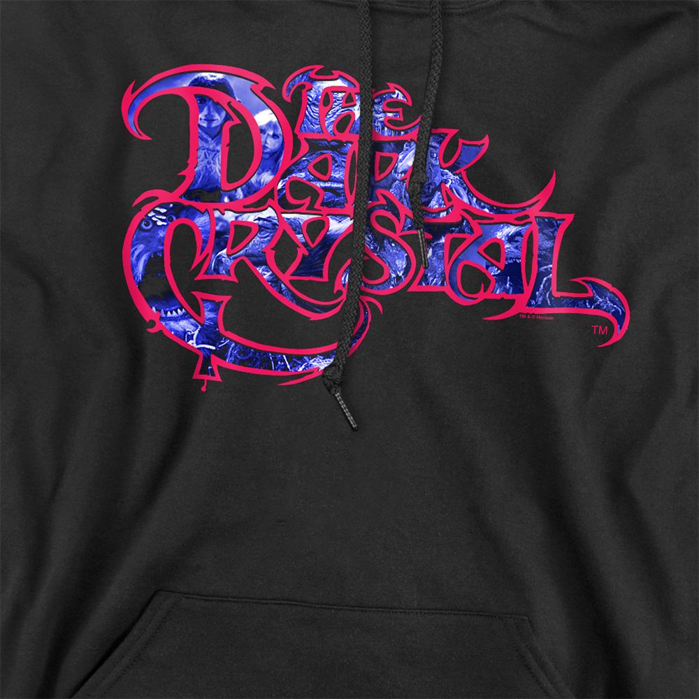 Black - Side - Dark Crystal Unisex Adult Collage Logo Hoodie