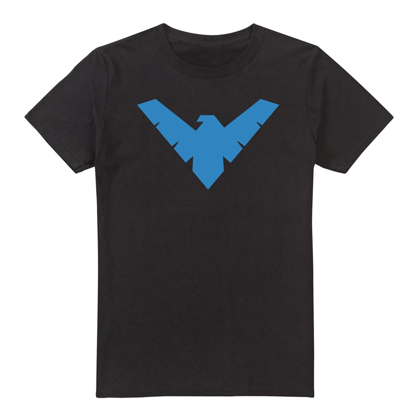Black - Front - Batman Mens Nightwing Logo T-Shirt