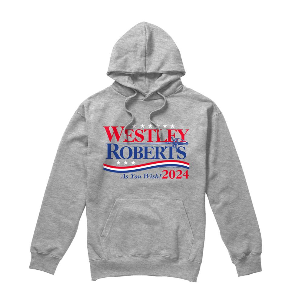 Athletic Heather - Front - The Princess Bride Unisex Adult Westley Roberts For President As You Wish 2024 Heather Hoodie