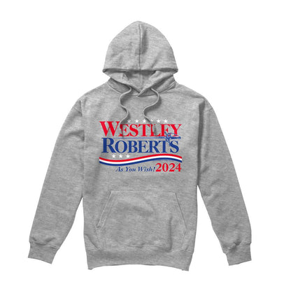 Athletic Heather - Front - The Princess Bride Unisex Adult Westley Roberts For President As You Wish 2024 Heather Hoodie