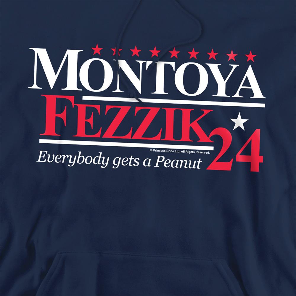 Navy - Side - The Princess Bride Unisex Adult Montoya And Fezzik For President 24 Hoodie