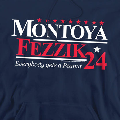 Navy - Side - The Princess Bride Unisex Adult Montoya And Fezzik For President 24 Hoodie