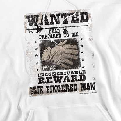 White - Side - The Princess Bride Unisex Adult Wanted 6 Fingered Man Hoodie