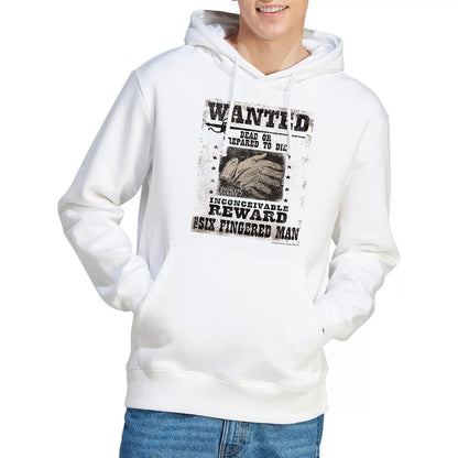 White - Lifestyle - The Princess Bride Unisex Adult Wanted 6 Fingered Man Hoodie