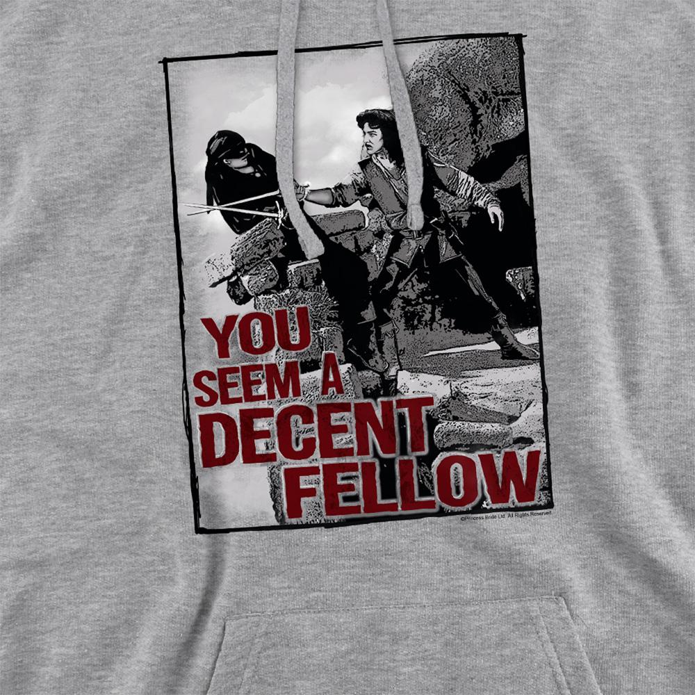 Athletic Heather - Side - The Princess Bride Unisex Adult You Seem A Decent Fellow Hoodie