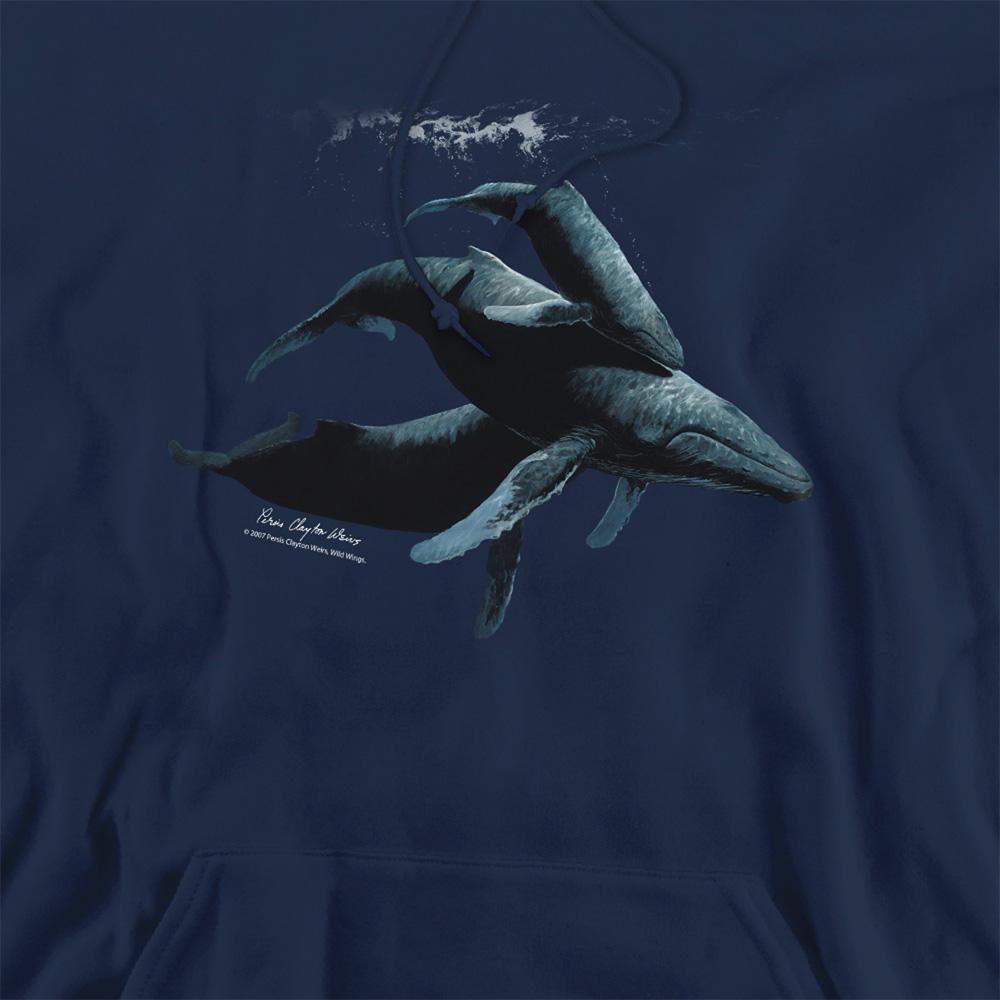 Navy - Side - Wildlife Unisex Adult Power&Grace Hoodie