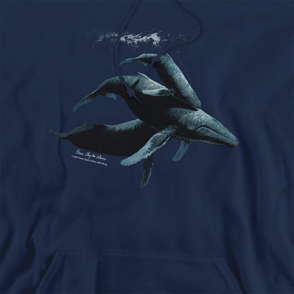 Navy - Side - Wildlife Unisex Adult Power&Grace Hoodie