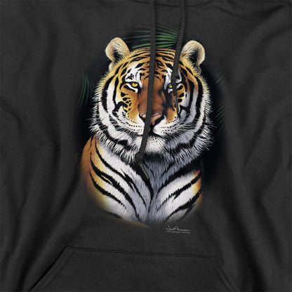Black - Side - Wildlife Unisex Adult Jungle Fire Hoodie