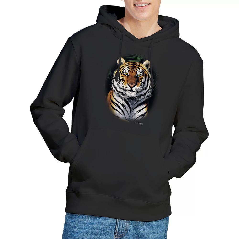 Black - Lifestyle - Wildlife Unisex Adult Jungle Fire Hoodie