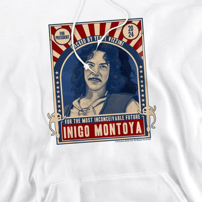 White - Side - The Princess Bride Unisex Adult For President 2024 Inigo Montoya Hoodie