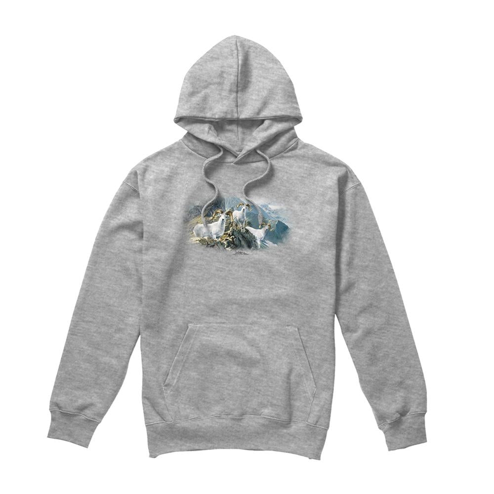 Athletic - Front - Wildlife Unisex Adult High Trails Dall Sheep Heather Hoodie