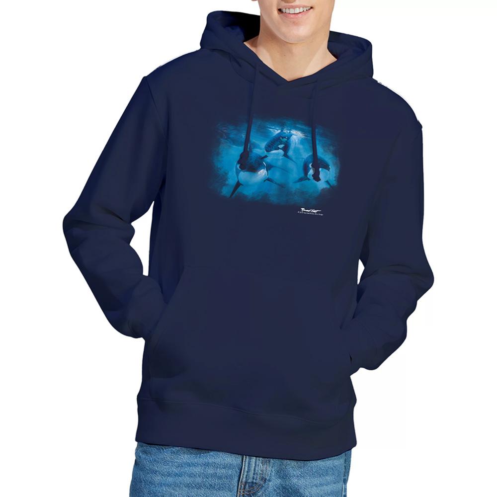 Navy - Lifestyle - Wildlife Unisex Adult Pod Of Orcas Hoodie