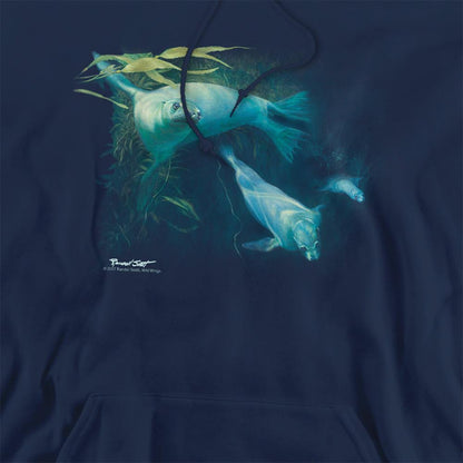Navy - Side - Wildlife Unisex Adult Kelp Patrol Hoodie