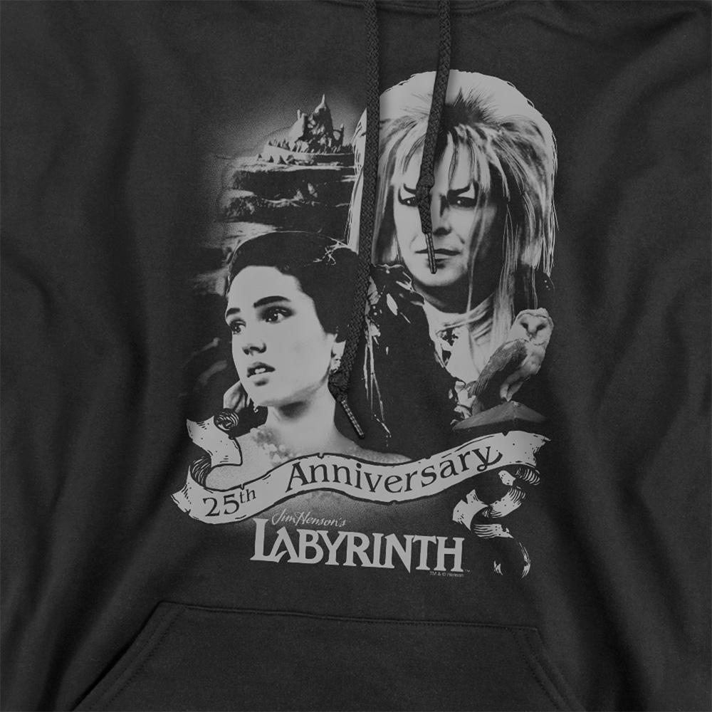 Black - Side - Labyrinth Unisex Adult 25th Anniversary Hoodie