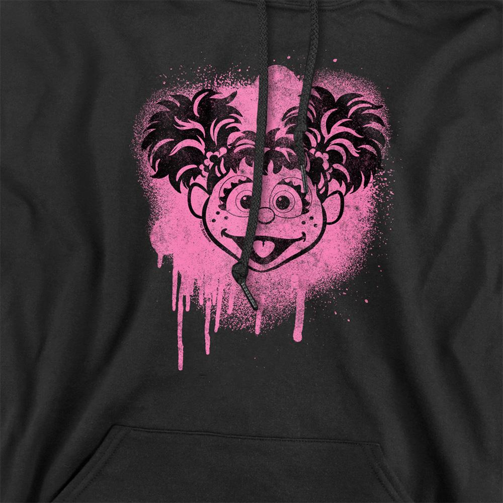Black - Side - Sesame Street Unisex Adult Abby Cadabby Graffiti Hoodie