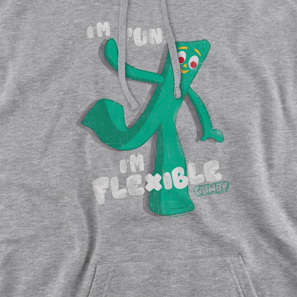Athletic - Side - Gumby Unisex Adult I´m Flexible Heather Hoodie