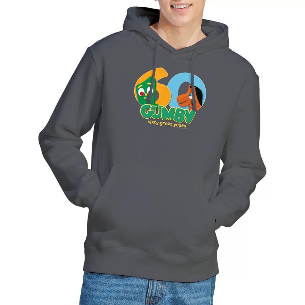 Charcoal - Lifestyle - Gumby Unisex Adult 60th Hoodie